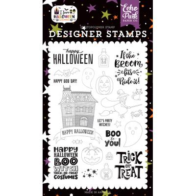 Echo Park I Love Halloween Clear Stamps - Boo to You